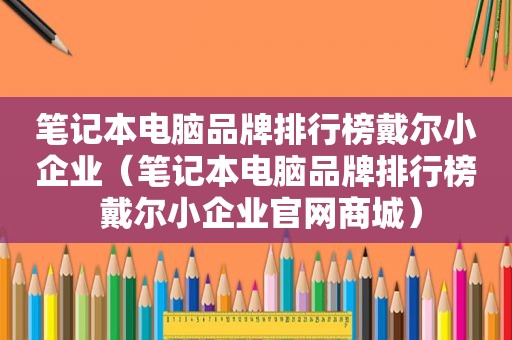 笔记本电脑品牌排行榜戴尔小企业（笔记本电脑品牌排行榜 戴尔小企业官网商城）
