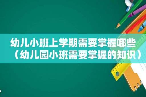 幼儿小班上学期需要掌握哪些（幼儿园小班需要掌握的知识）