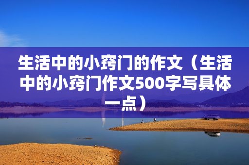生活中的小窍门的作文（生活中的小窍门作文500字写具体一点）