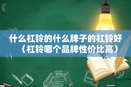 什么杠铃的什么牌子的杠铃好（杠铃哪个品牌性价比高）
