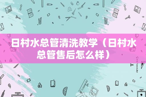 日村水总管清洗教学（日村水总管售后怎么样）