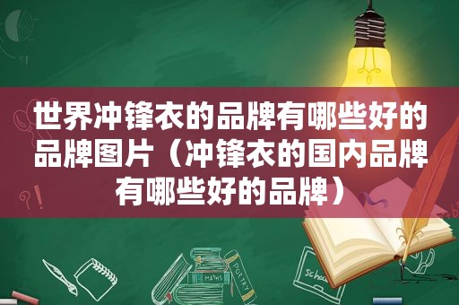 世界冲锋衣的品牌有哪些好的品牌图片（冲锋衣的国内品牌有哪些好的品牌）
