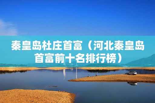 秦皇岛杜庄首富（河北秦皇岛首富前十名排行榜）