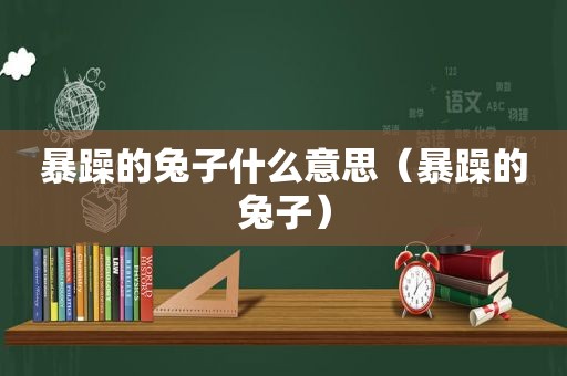 暴躁的兔子什么意思（暴躁的兔子）