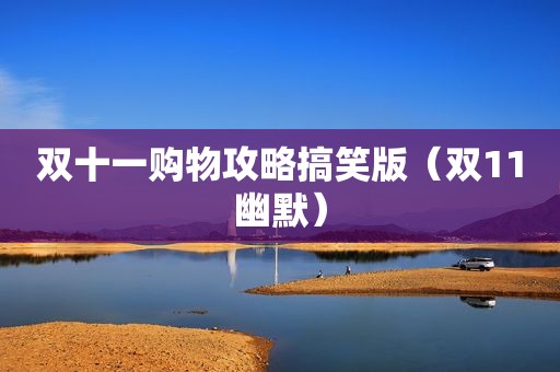 双十一购物攻略搞笑版（双11幽默）