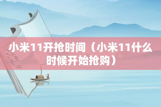 小米11开抢时间（小米11什么时候开始抢购）
