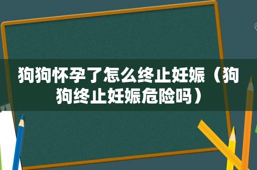 狗狗怀孕了怎么终止妊娠（狗狗终止妊娠危险吗）