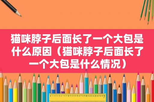 猫咪脖子后面长了一个大包是什么原因（猫咪脖子后面长了一个大包是什么情况）