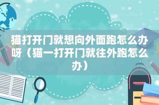 猫打开门就想向外面跑怎么办呀（猫一打开门就往外跑怎么办）