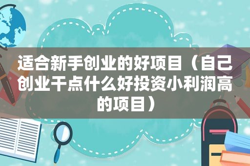 适合新手创业的好项目（自己创业干点什么好投资小利润高的项目）