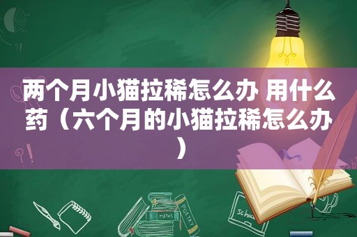 两个月小猫拉稀怎么办 用什么药（六个月的小猫拉稀怎么办）