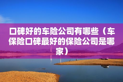 口碑好的车险公司有哪些（车保险口碑最好的保险公司是哪家）