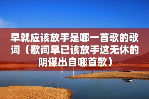 早就应该放手是哪一首歌的歌词（歌词早已该放手这无休的阴谋出自哪首歌）