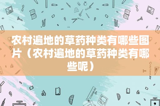 农村遍地的草药种类有哪些图片（农村遍地的草药种类有哪些呢）