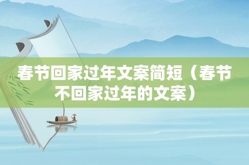 春节回家过年文案简短（春节不回家过年的文案）