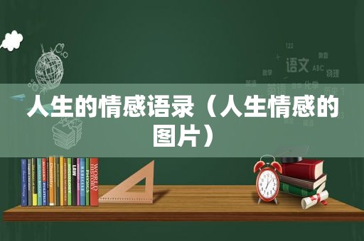人生的情感语录（人生情感的图片）