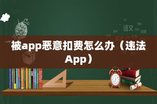 被app恶意扣费怎么办（违法App）