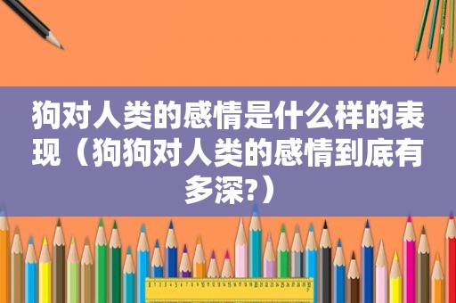 狗对人类的感情是什么样的表现（狗狗对人类的感情到底有多深?）