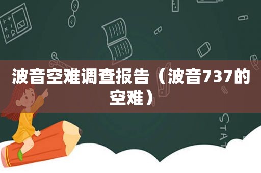 波音空难调查报告（波音737的空难）