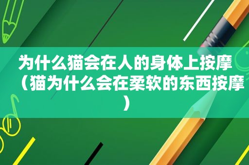 为什么猫会在人的身体上 *** （猫为什么会在柔软的东西 *** ）