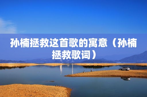 孙楠拯救这首歌的寓意（孙楠拯救歌词）