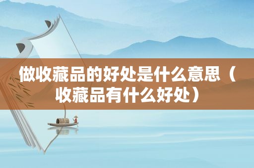 做收藏品的好处是什么意思（收藏品有什么好处）