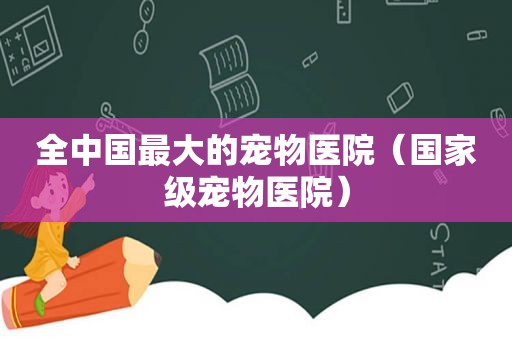 全中国最大的宠物医院（国家级宠物医院）