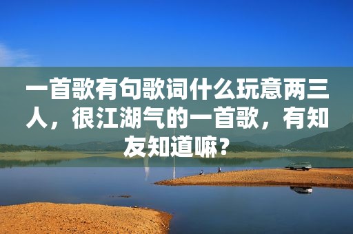 一首歌有句歌词什么玩意两三人，很江湖气的一首歌，有知友知道嘛？