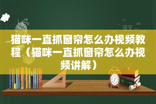 猫咪一直抓窗帘怎么办视频教程（猫咪一直抓窗帘怎么办视频讲解）