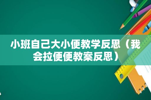 小班自己大小便教学反思（我会拉便便教案反思）