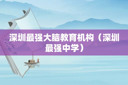 深圳最强大脑教育机构（深圳最强中学）