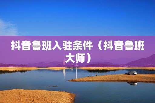 抖音鲁班入驻条件（抖音鲁班大师）