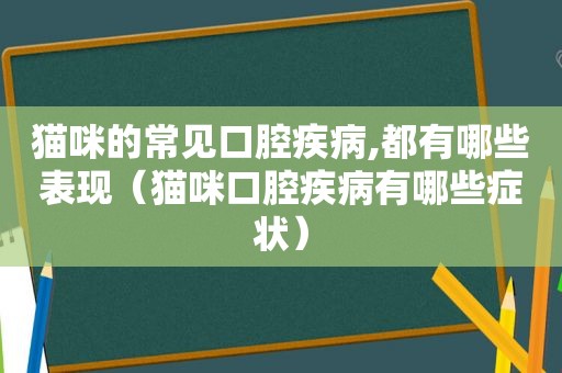 猫咪的常见口腔疾病,都有哪些表现（猫咪口腔疾病有哪些症状）
