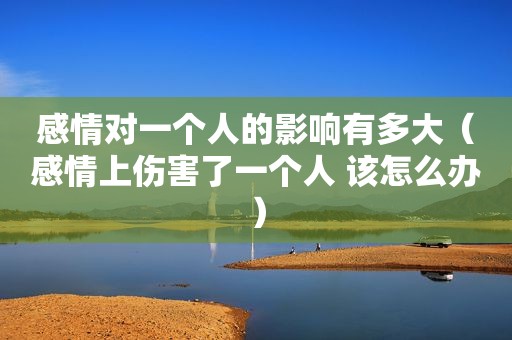 感情对一个人的影响有多大（感情上伤害了一个人 该怎么办）