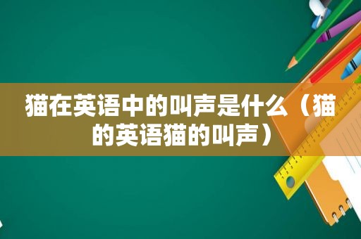 猫在英语中的叫声是什么（猫的英语猫的叫声）