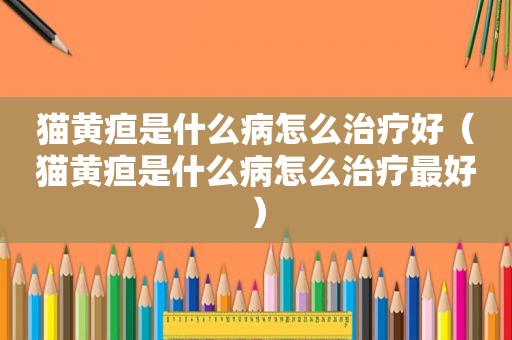 猫黄疸是什么病怎么治疗好（猫黄疸是什么病怎么治疗最好）