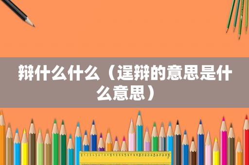 辩什么什么（逞辩的意思是什么意思）