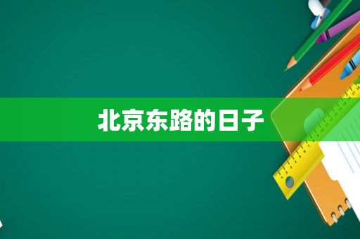 北京东路的日子