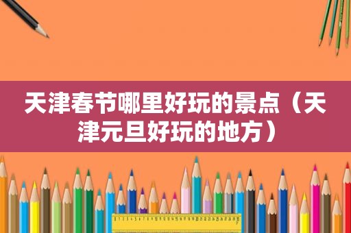天津春节哪里好玩的景点（天津元旦好玩的地方）