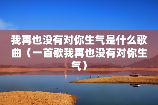 我再也没有对你生气是什么歌曲（一首歌我再也没有对你生气）