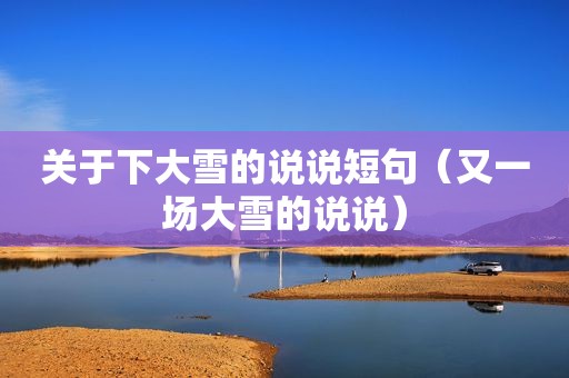 关于下大雪的说说短句（又一场大雪的说说）