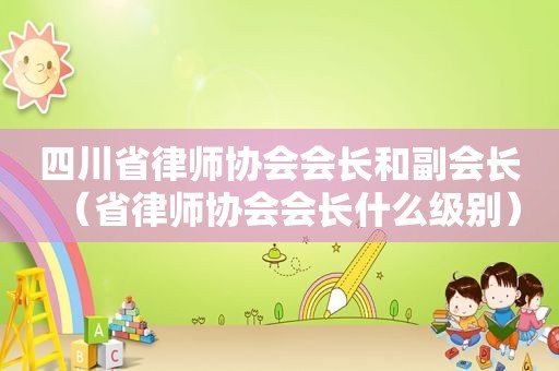 四川省律师协会会长和副会长（省律师协会会长什么级别）