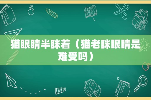 猫眼睛半眯着（猫老眯眼睛是难受吗）