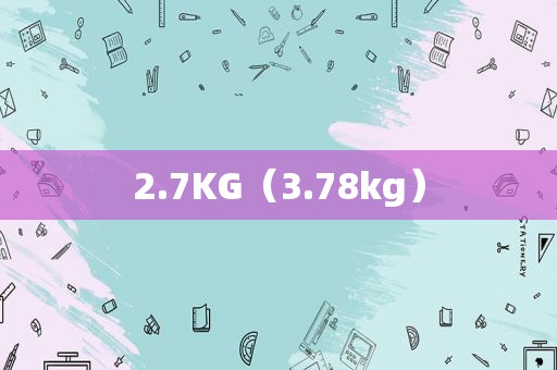 2.7KG（3.78kg）