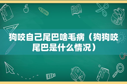 狗咬自己尾巴啥毛病（狗狗咬尾巴是什么情况）