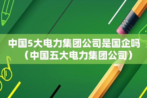 中国5大电力集团公司是国企吗（中国五大电力集团公司）