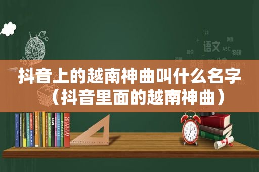 抖音上的越南神曲叫什么名字（抖音里面的越南神曲）