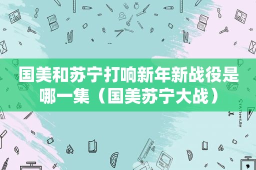国美和苏宁打响新年新战役是哪一集（国美苏宁大战）