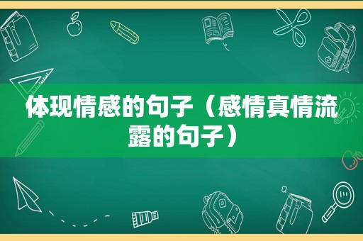 体现情感的句子（感情真情流露的句子）