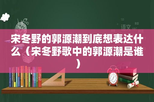 宋冬野的郭源潮到底想表达什么（宋冬野歌中的郭源潮是谁）